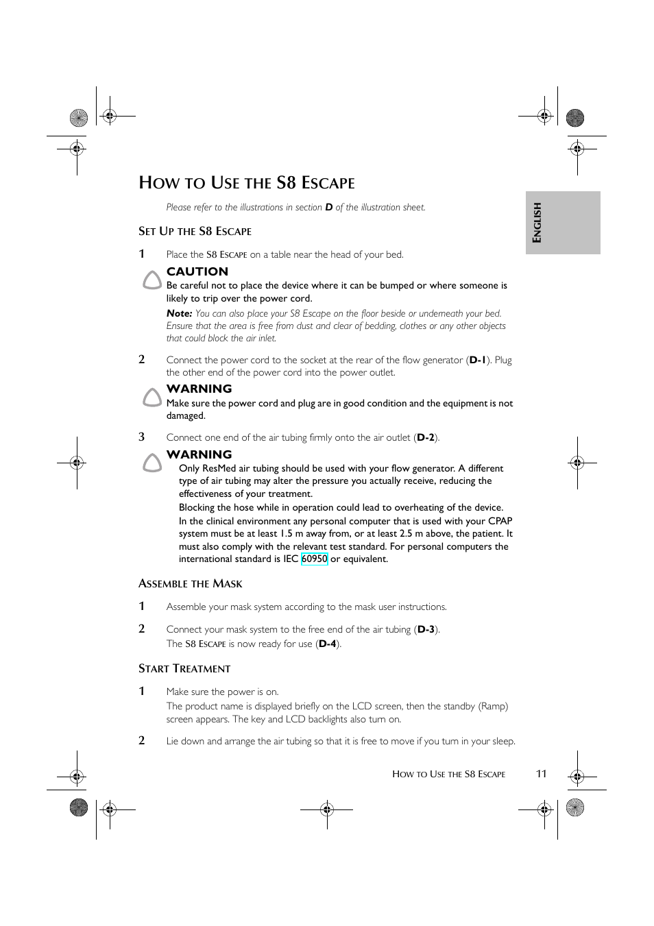 S8 e, Scape | ResMed S8 User Manual | Page 16 / 269