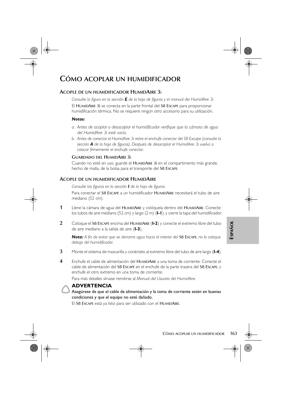 Acoplar, Humidificador | ResMed S8 User Manual | Page 168 / 269
