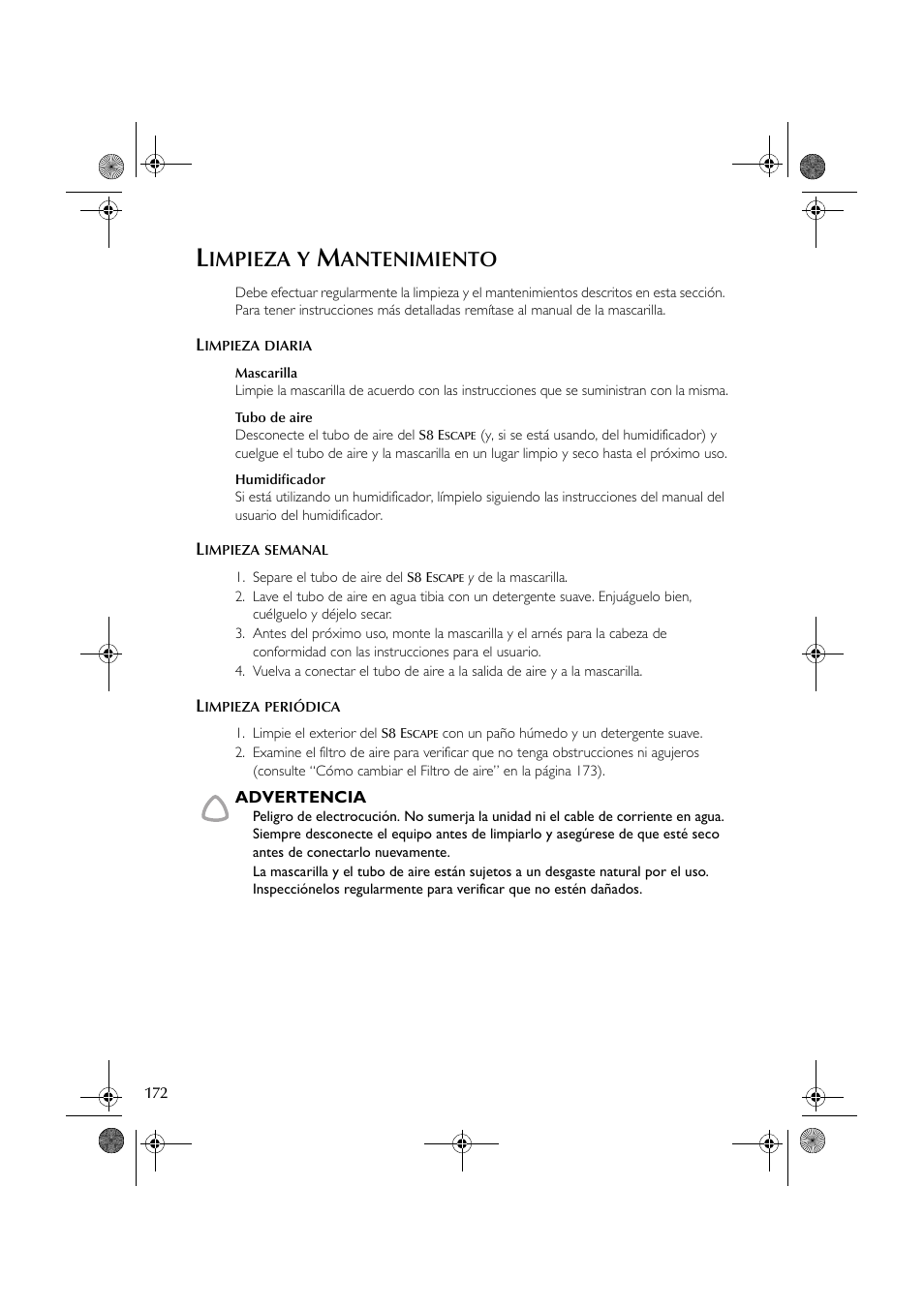 Impieza, Antenimiento | ResMed S8 User Manual | Page 177 / 269