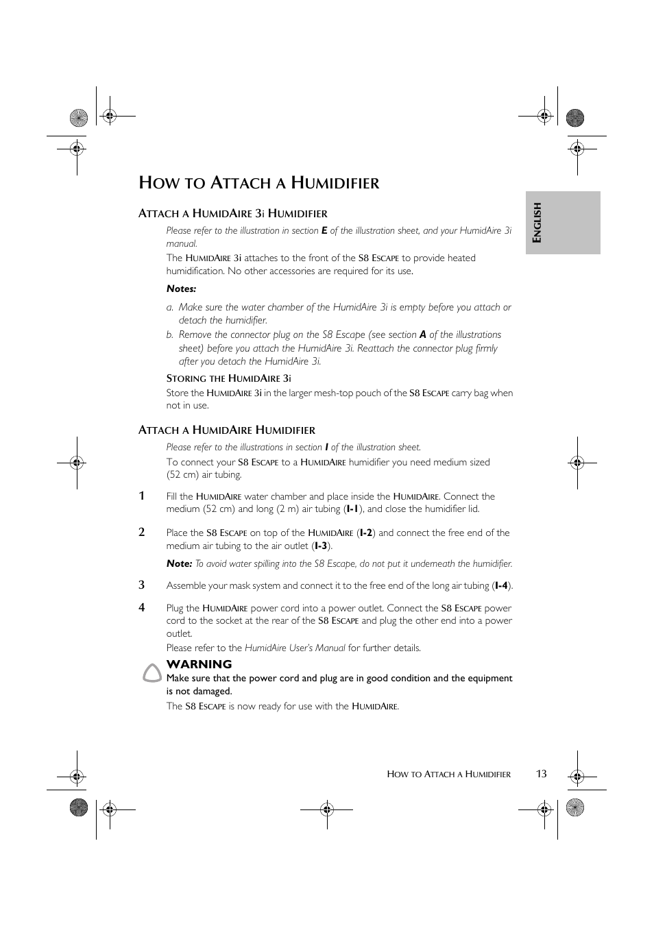 Ttach, Umidifier | ResMed S8 User Manual | Page 18 / 269