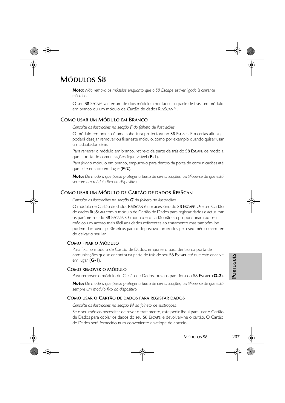 Ódulos | ResMed S8 User Manual | Page 212 / 269