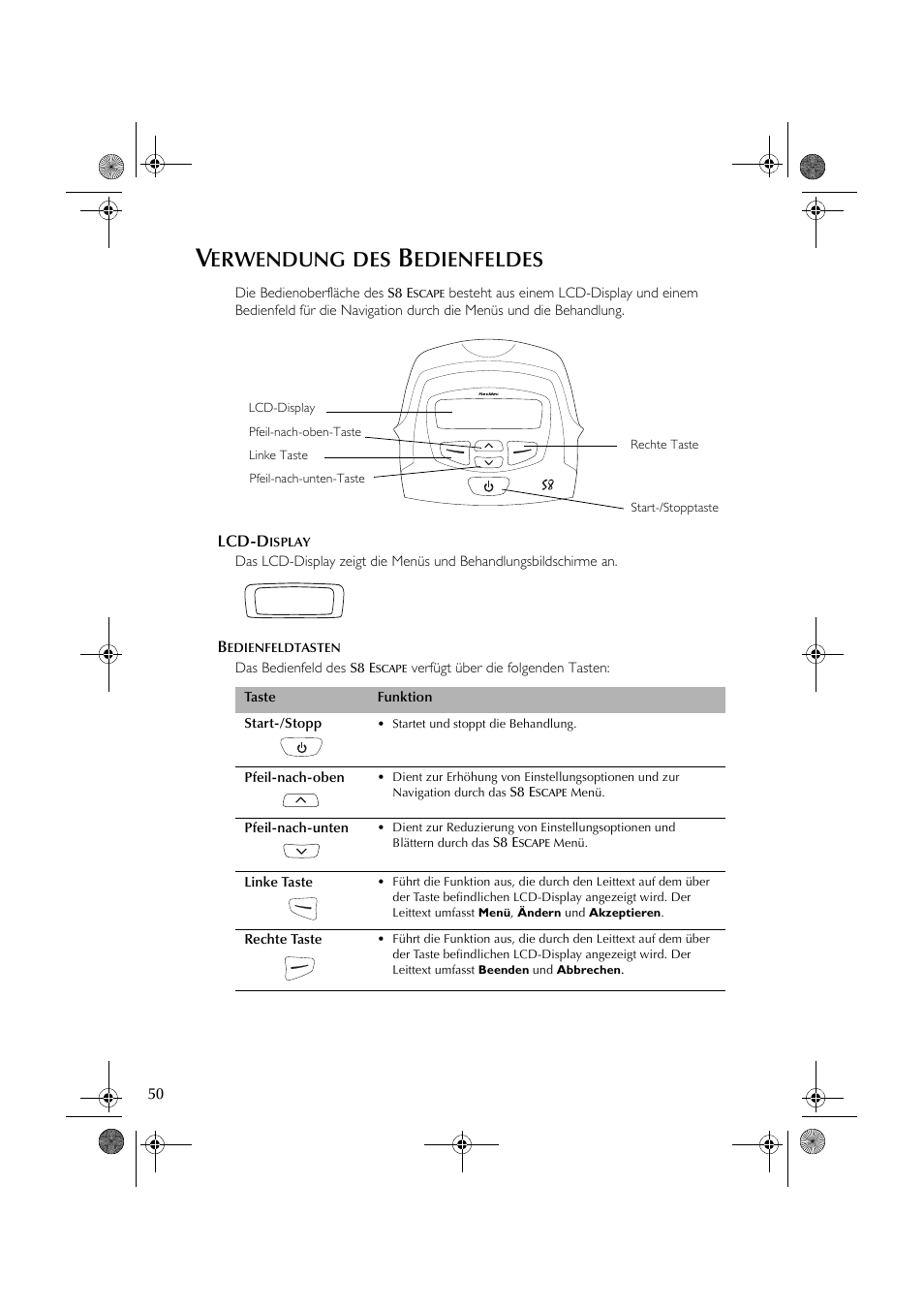 Erwendung, Edienfeldes | ResMed S8 User Manual | Page 55 / 269