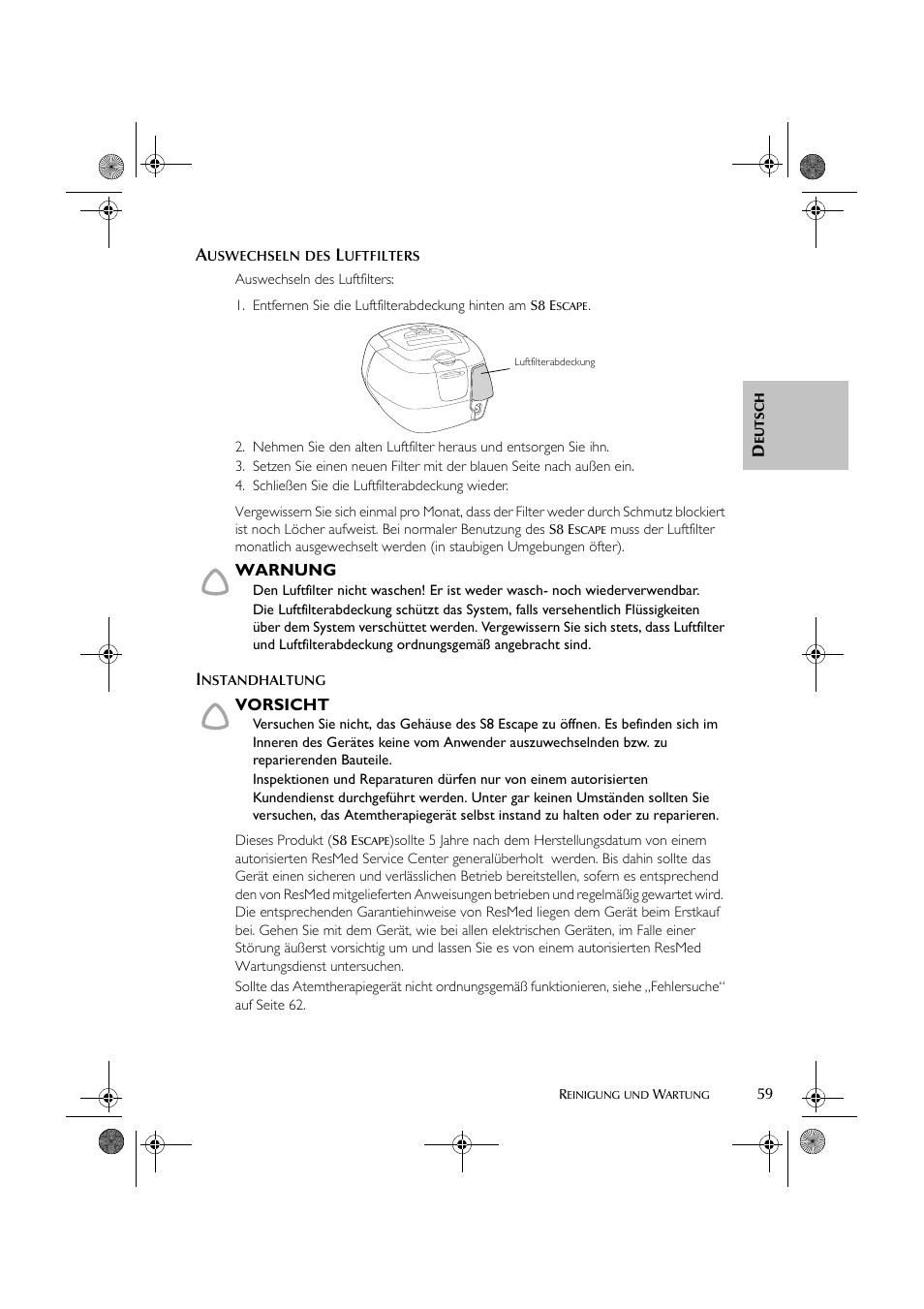 ResMed S8 User Manual | Page 64 / 269