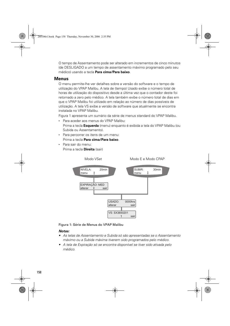 Menus | ResMed C16389 User Manual | Page 163 / 193