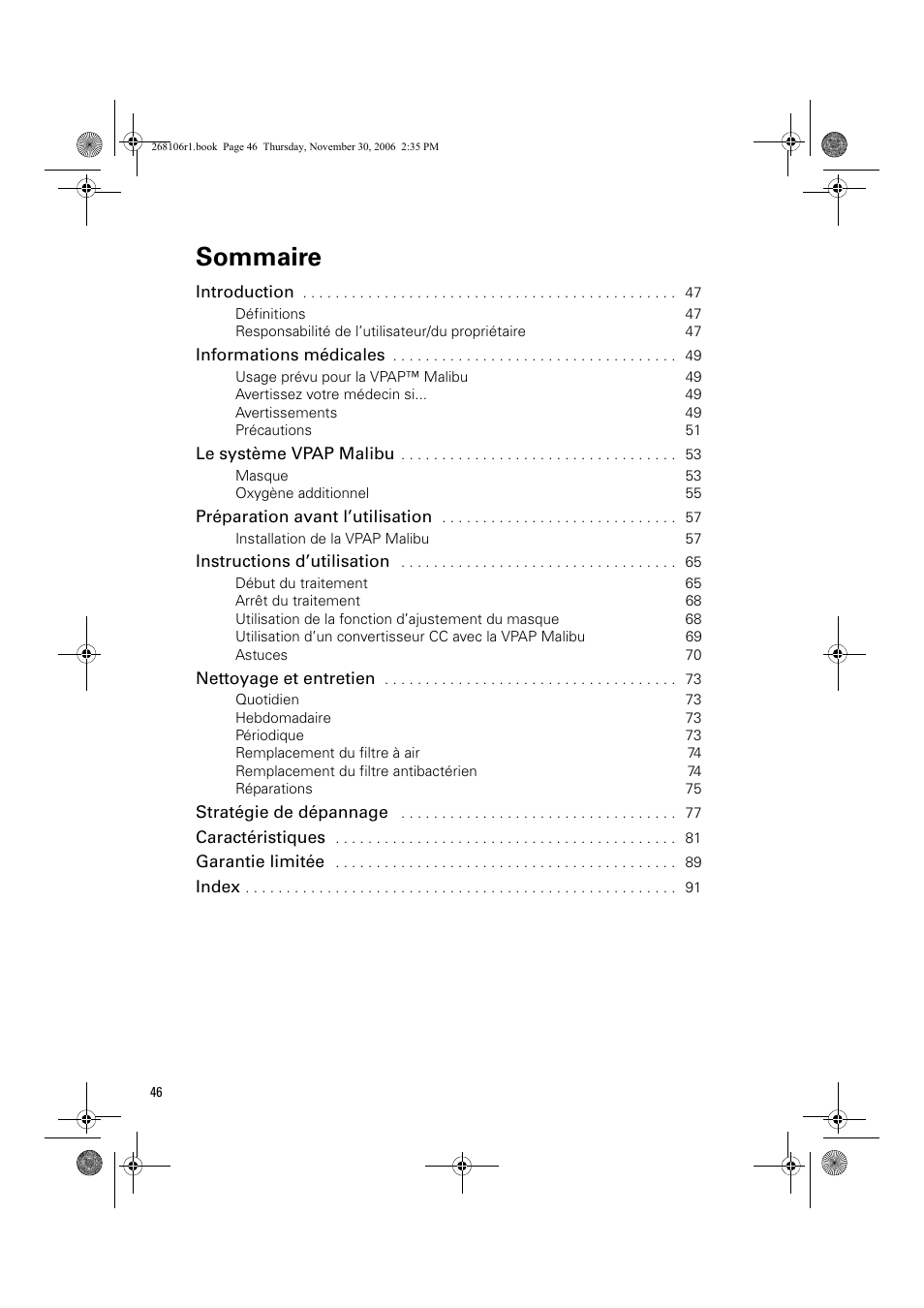 Sommaire | ResMed C16389 User Manual | Page 51 / 193