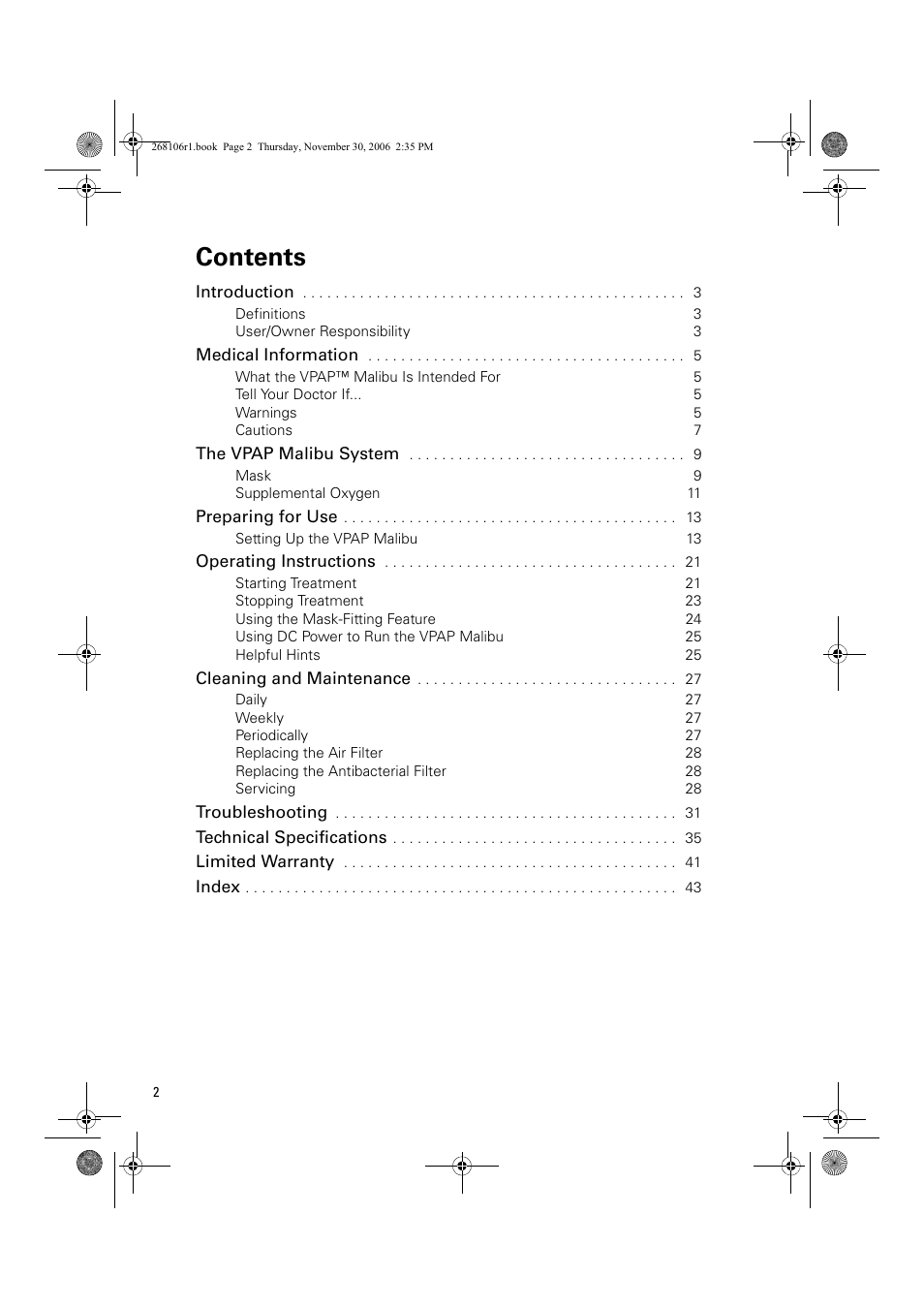 ResMed C16389 User Manual | Page 7 / 193