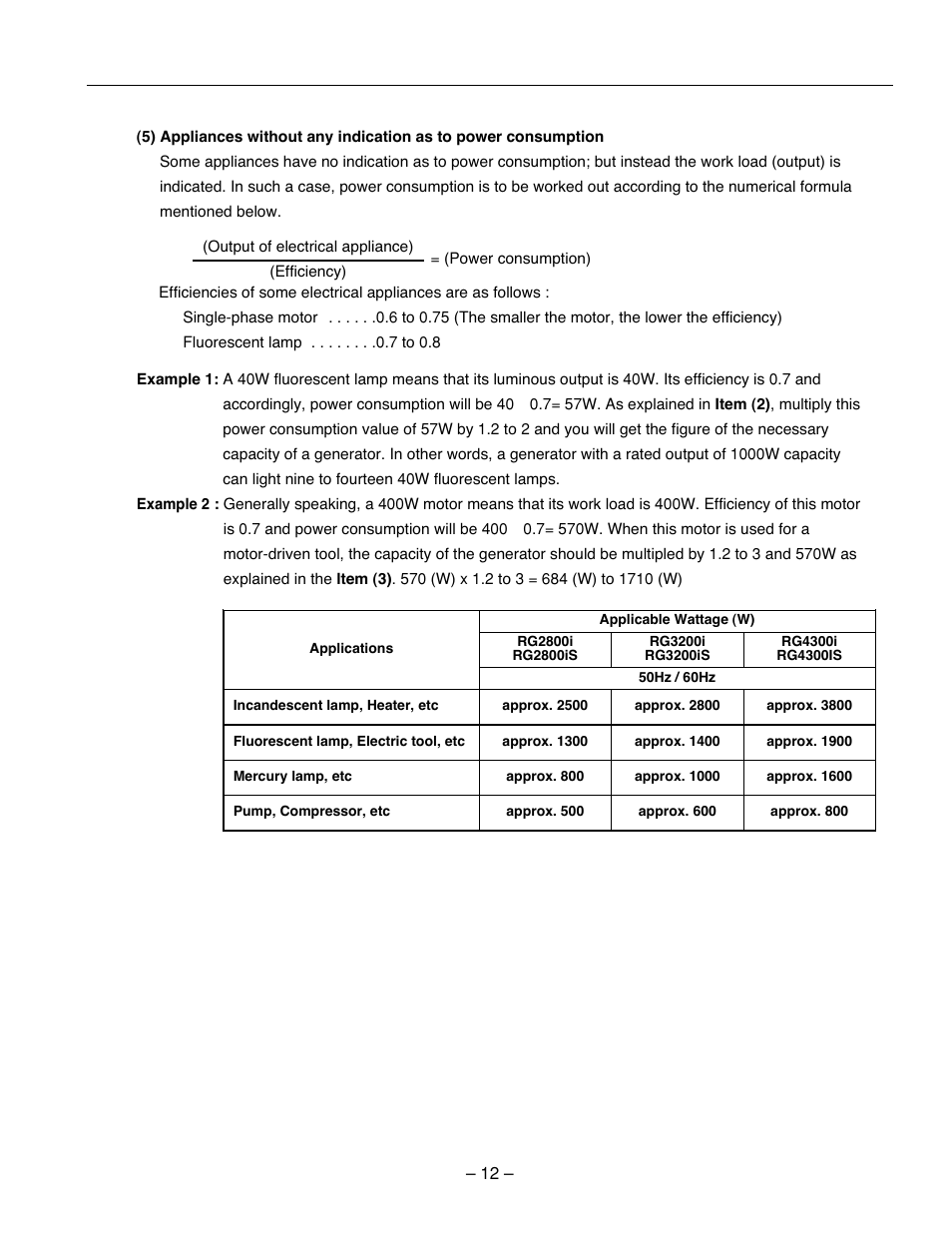 Subaru Robin Power Products RG2800I User Manual | Page 15 / 67