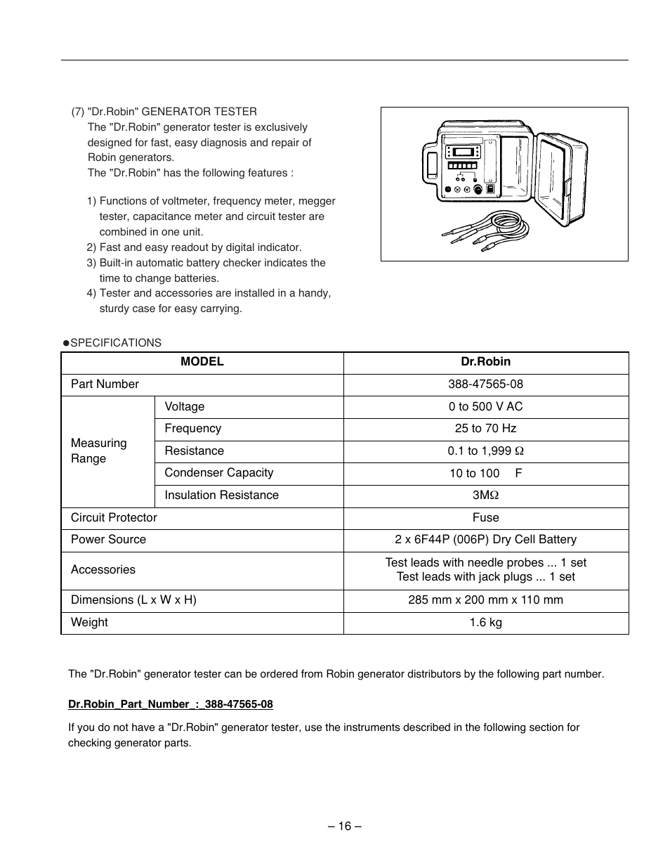 Subaru Robin Power Products RG2800I User Manual | Page 19 / 67