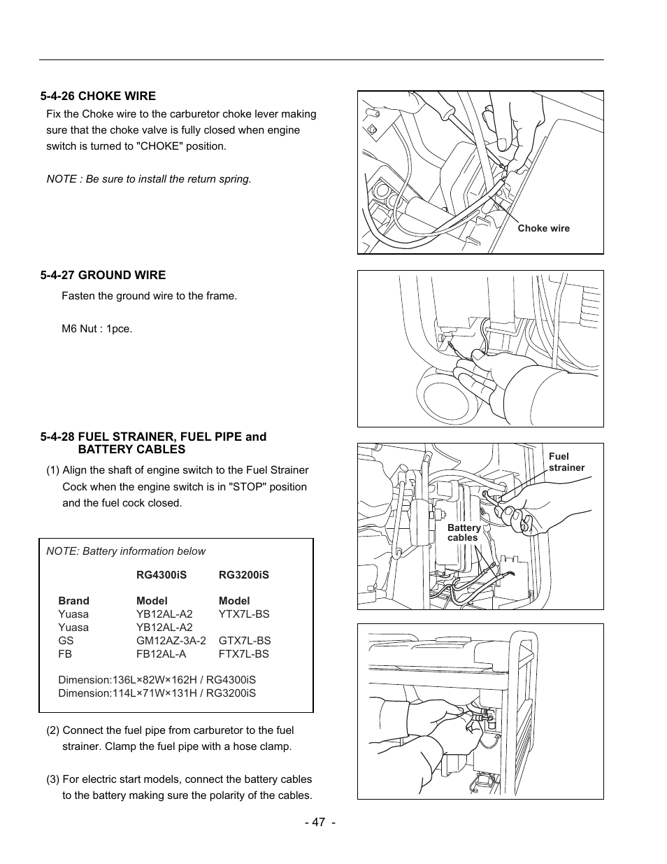Subaru Robin Power Products RG2800I User Manual | Page 50 / 67