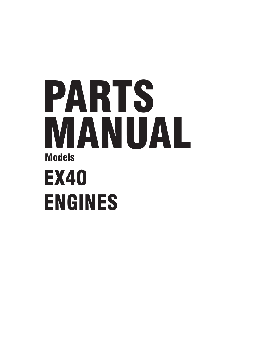 Subaru Robin Power Products EX40 User Manual | 32 pages