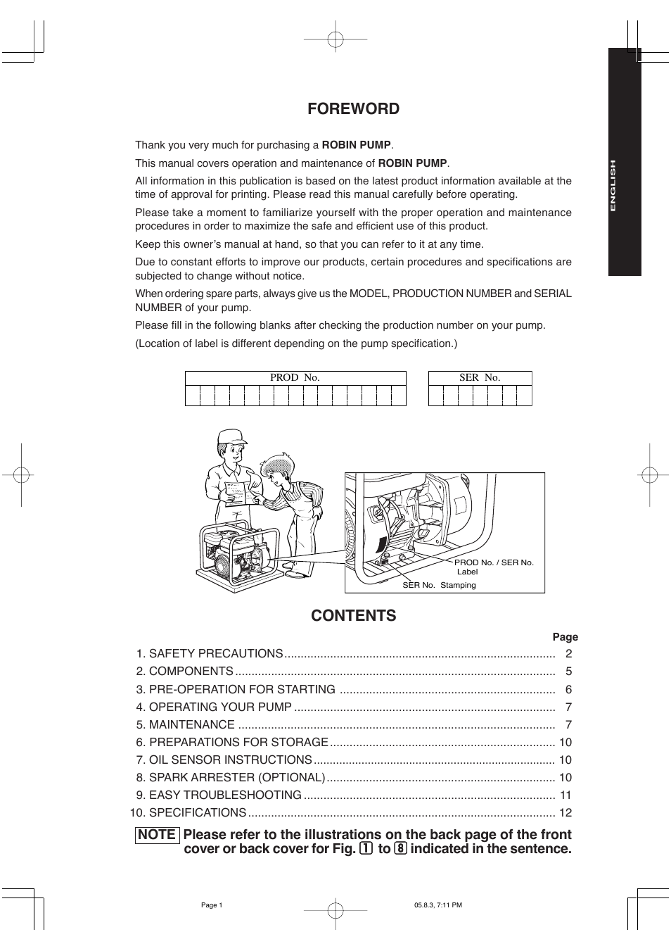 Subaru Robin Power Products PKX Series Robin Pump 201 User Manual | Page 3 / 15
