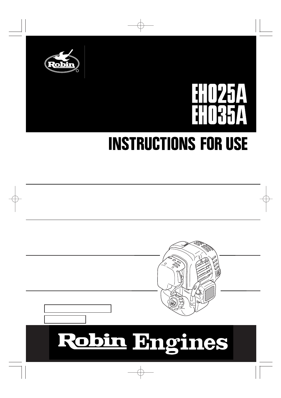 Subaru Robin Power Products EHO25A User Manual | 31 pages