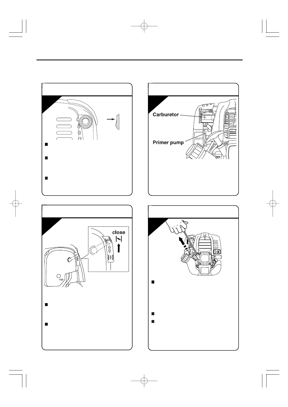 Operating your engine, Recoil starter, Stop switch choke lever | Primer pump, Starting | Subaru Robin Power Products EHO25A User Manual | Page 18 / 31