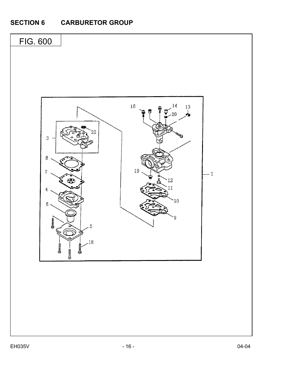 Fig. 600 | Subaru Robin Power Products EH035V User Manual | Page 16 / 30