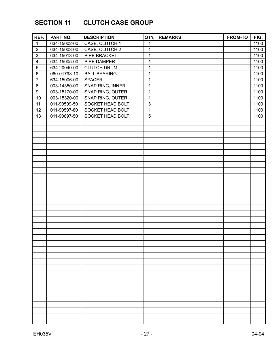 Subaru Robin Power Products EH035V User Manual | Page 27 / 30