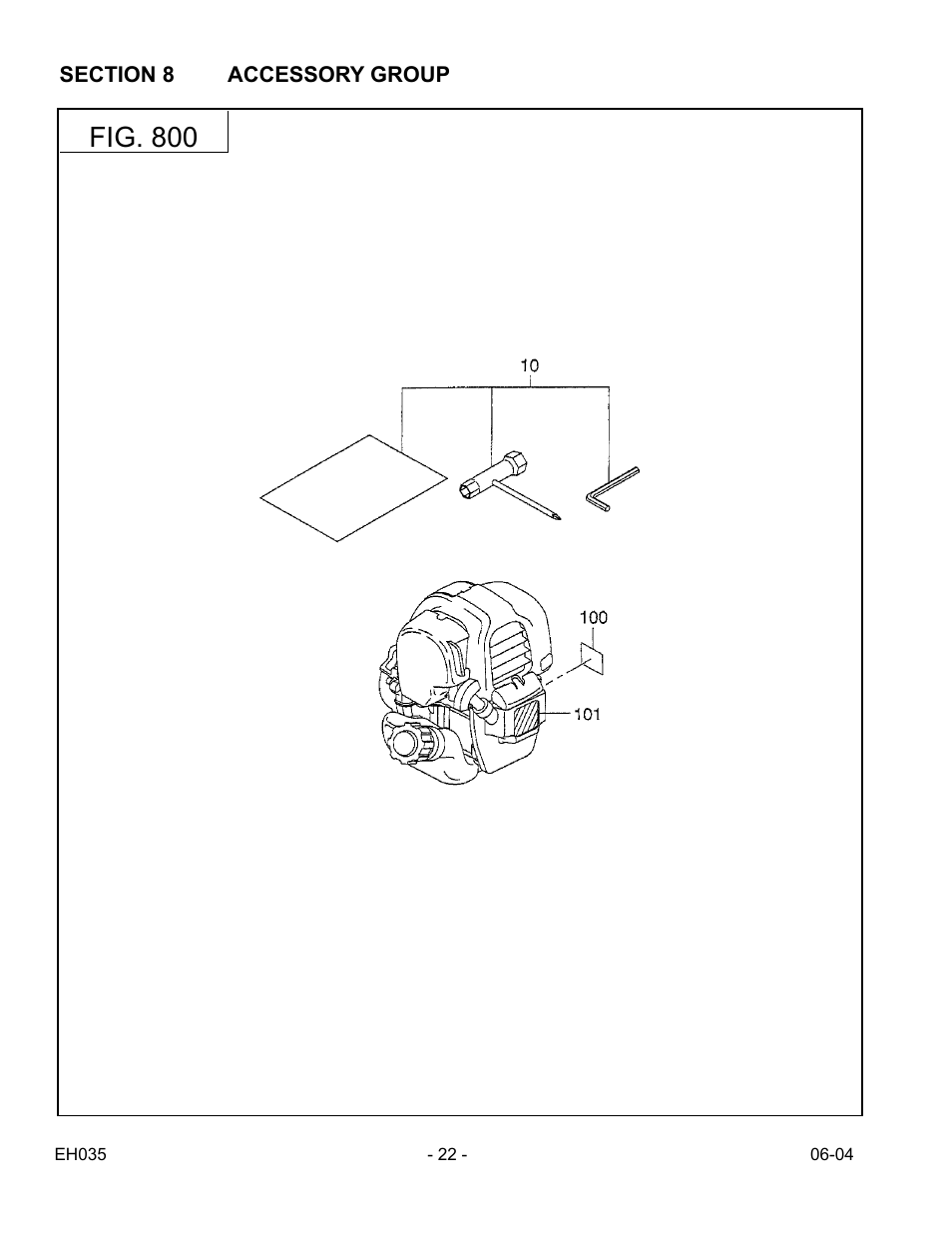 Fig. 800 | Subaru Robin Power Products EH035 User Manual | Page 22 / 24