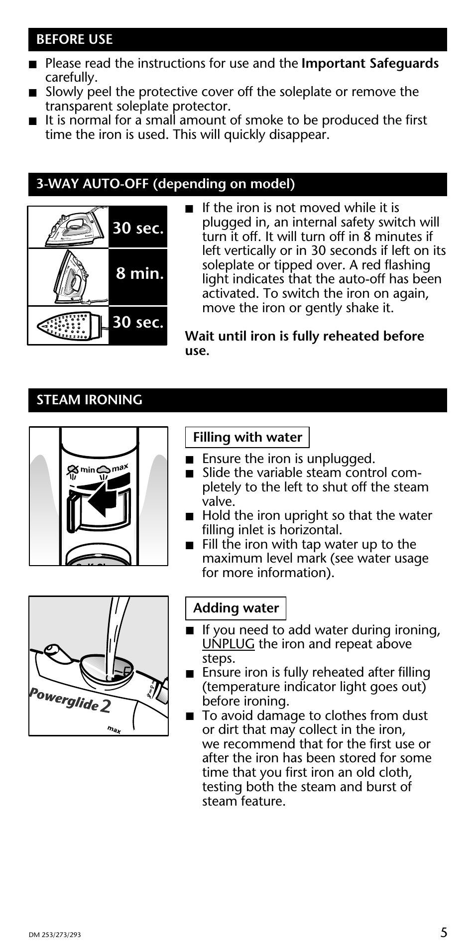 ROWENTA Powerglide 2 User Manual | Page 5 / 12