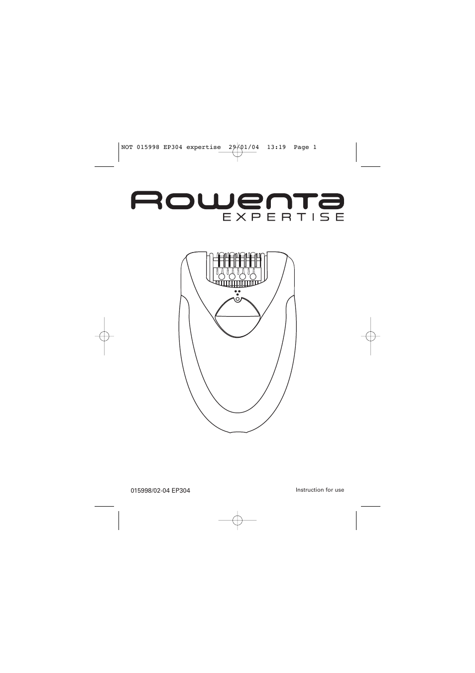 ROWENTA EP304 User Manual | 6 pages