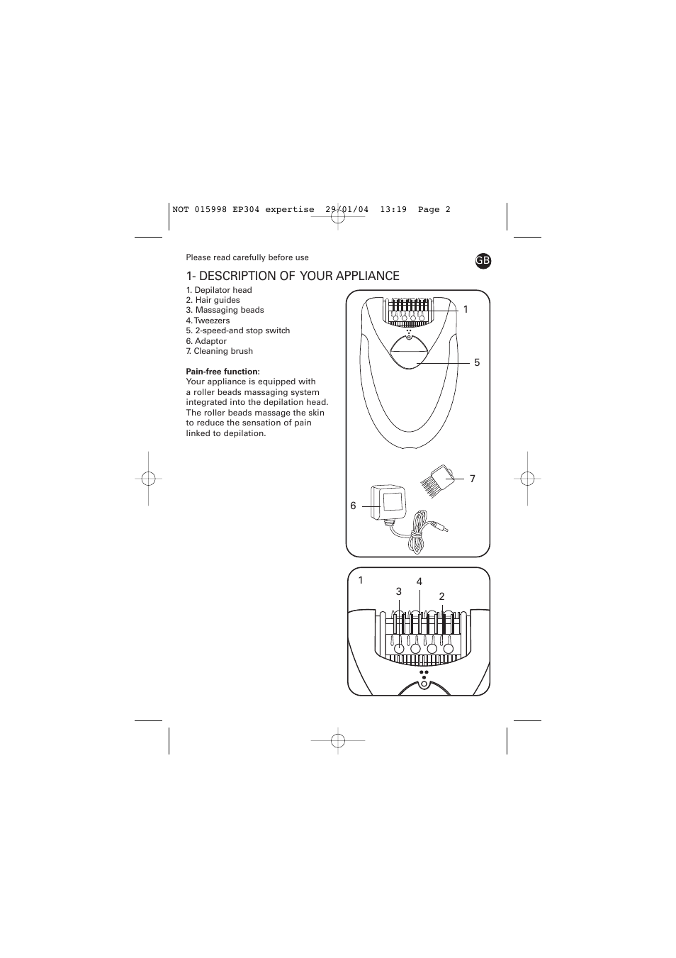 ROWENTA EP304 User Manual | Page 2 / 6