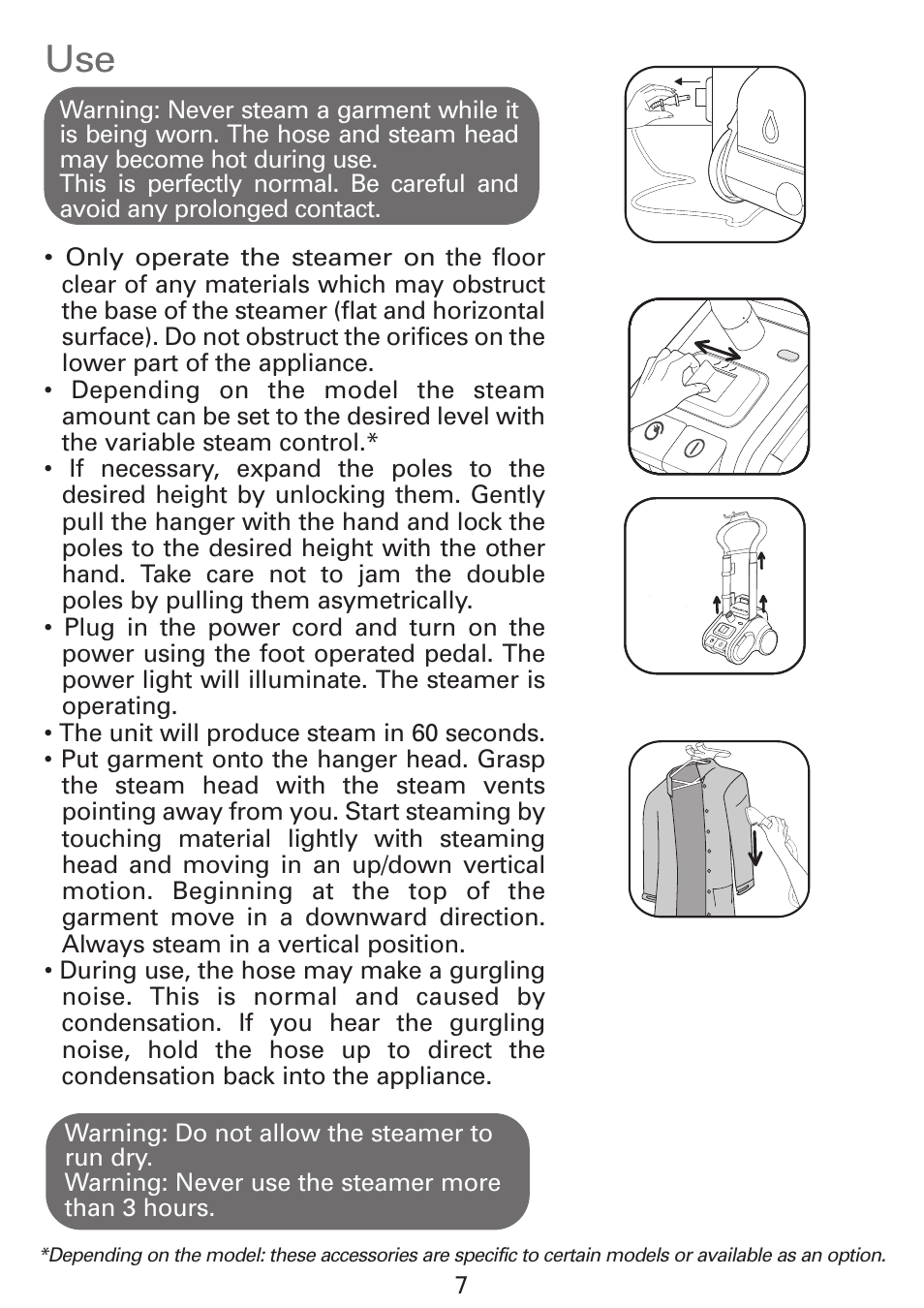 ROWENTA GARMENT STEAMER IS9000 User Manual | Page 7 / 12