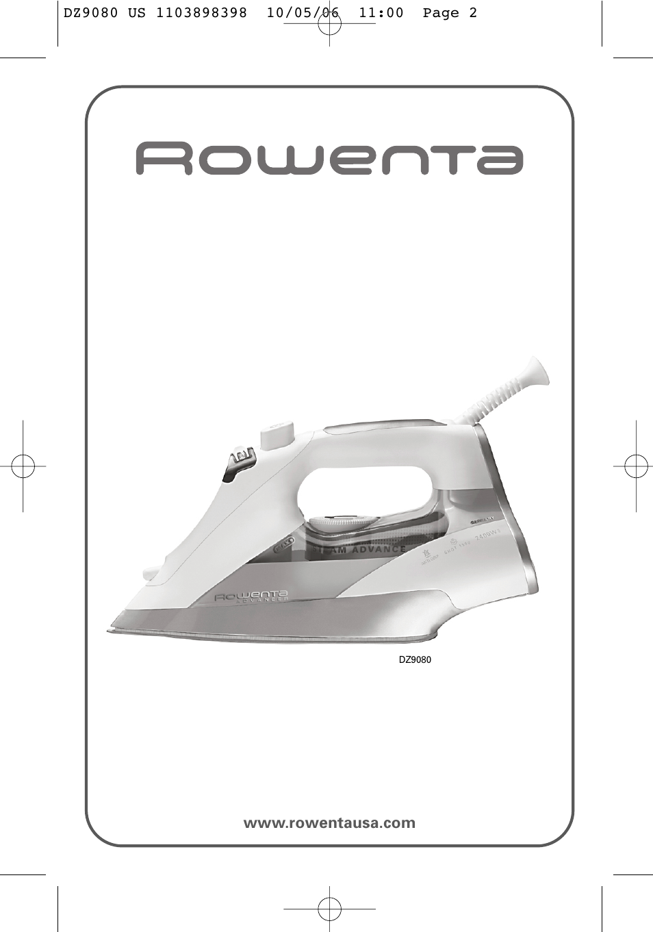 ROWENTA Dz9080 User Manual | Page 2 / 15