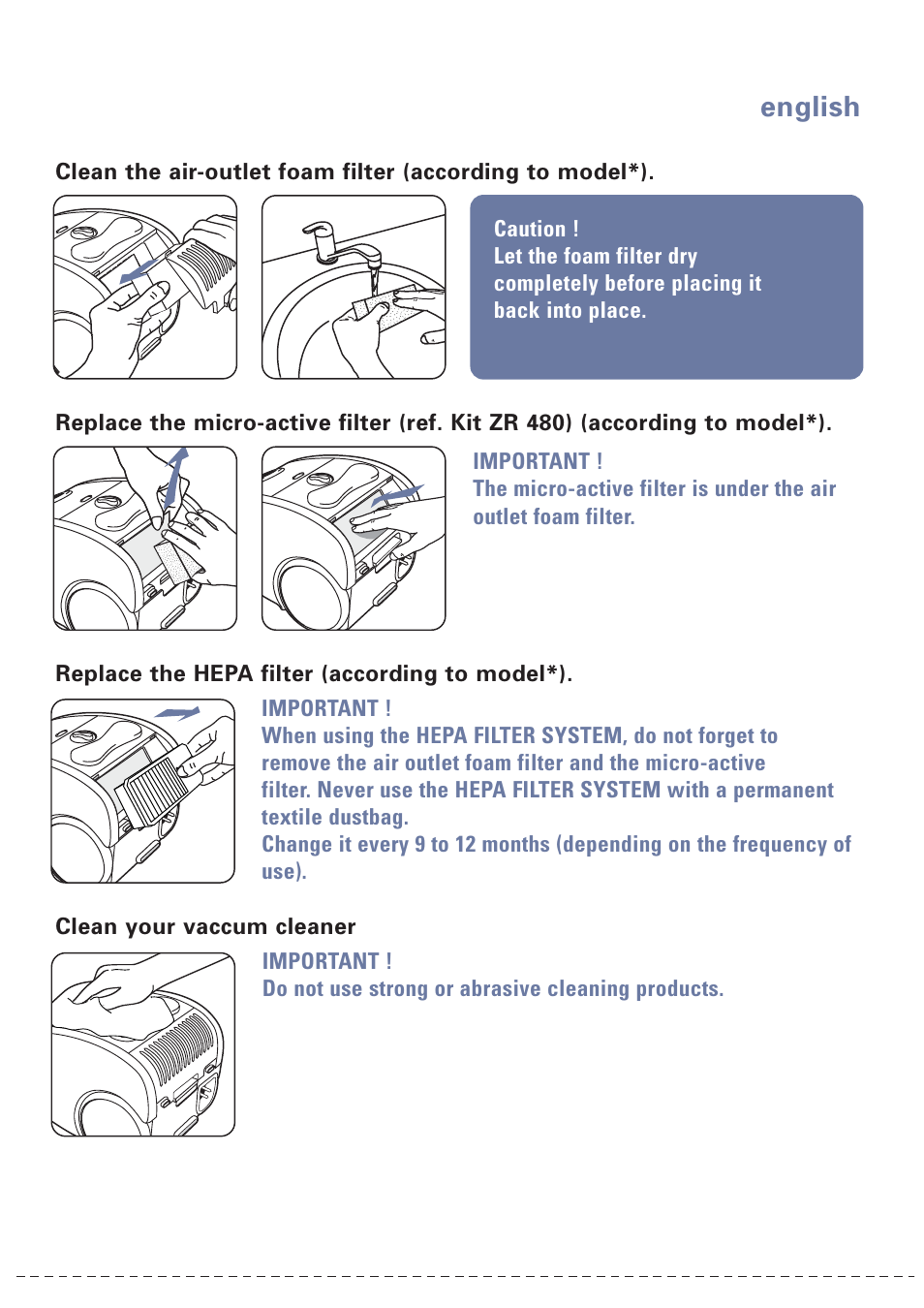 English | ROWENTA NEO 566270 User Manual | Page 6 / 8