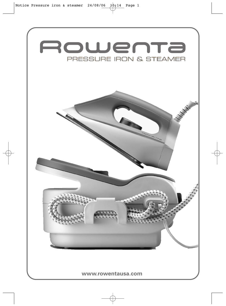 ROWENTA Pressure iron & steamer User Manual | 8 pages