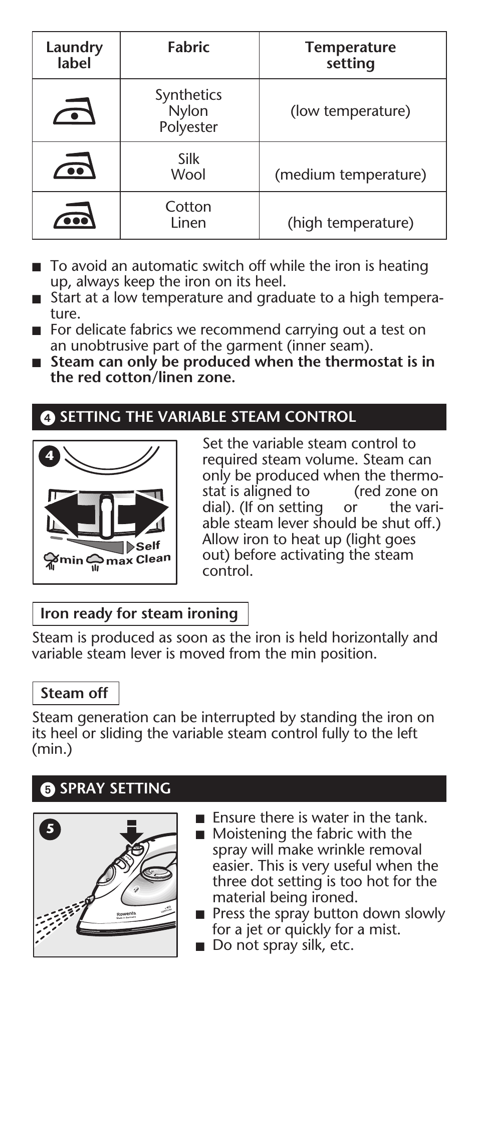 ROWENTA 63016 User Manual | Page 4 / 10