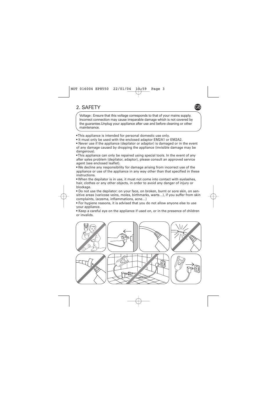 ROWENTA ACCESS EP8550 User Manual | Page 3 / 7