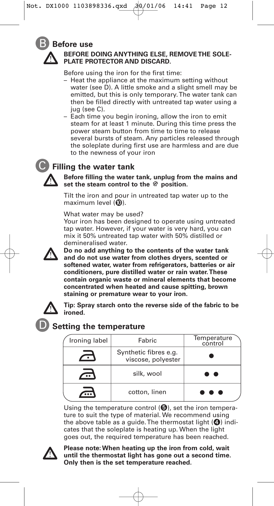 Bc d | ROWENTA EFFECTIVE 1103898336 / 46-05 User Manual | Page 6 / 9