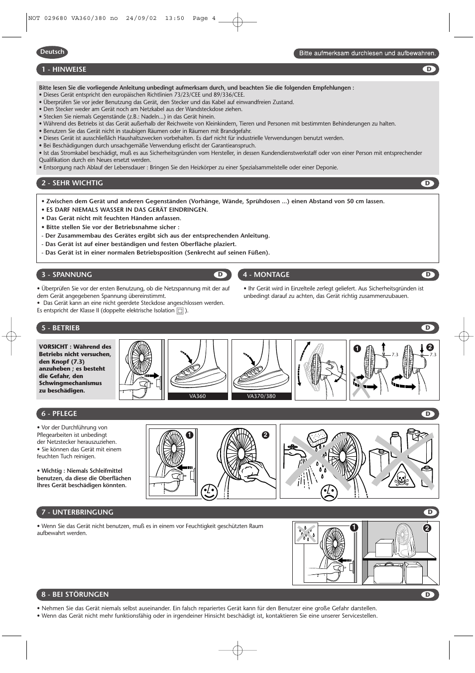 ROWENTA VA360 User Manual | Page 4 / 6