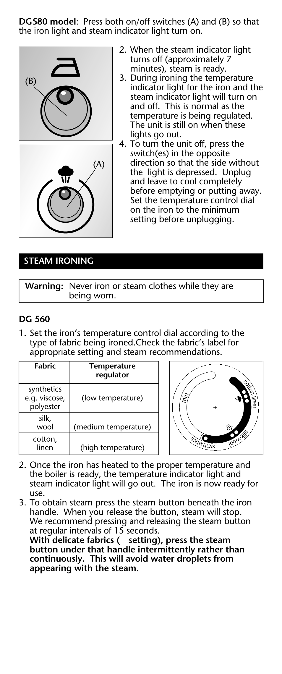 ROWENTA DG 560 User Manual | Page 4 / 10