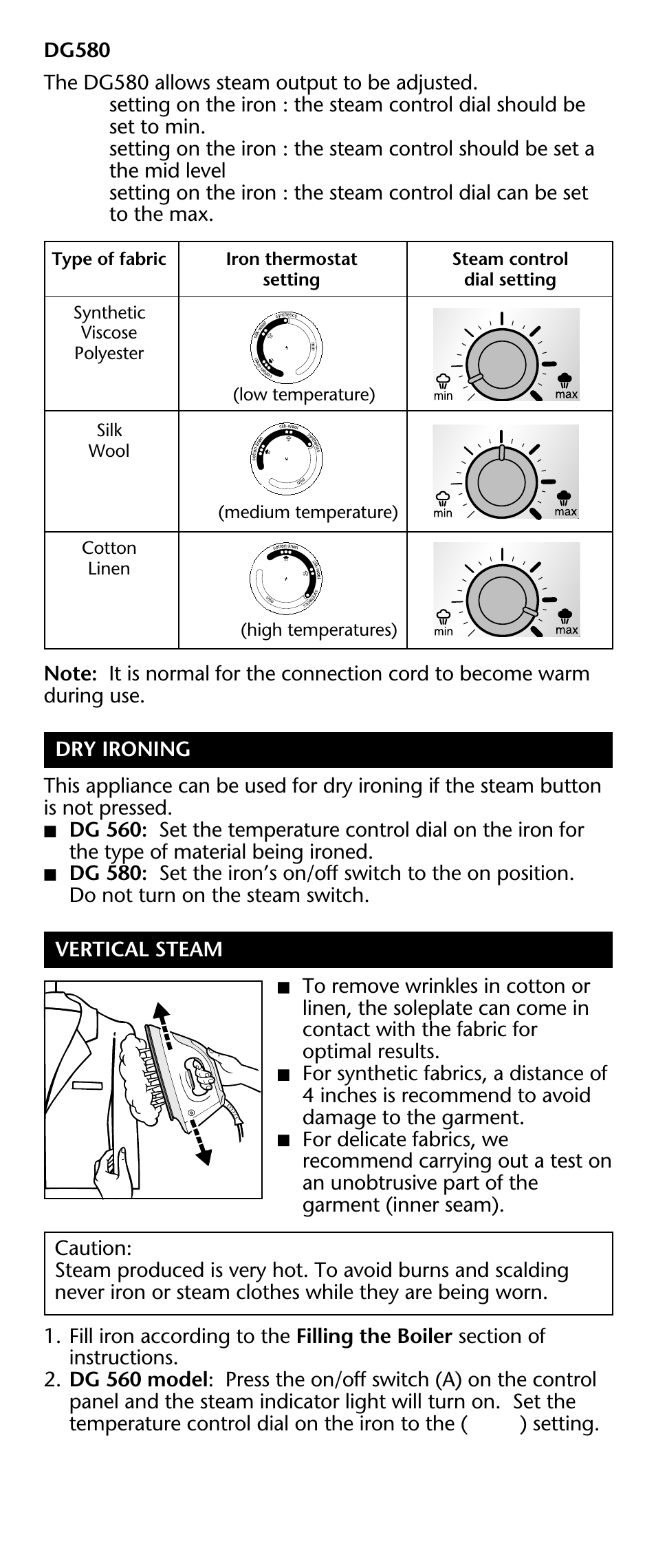 ROWENTA DG 560 User Manual | Page 5 / 10