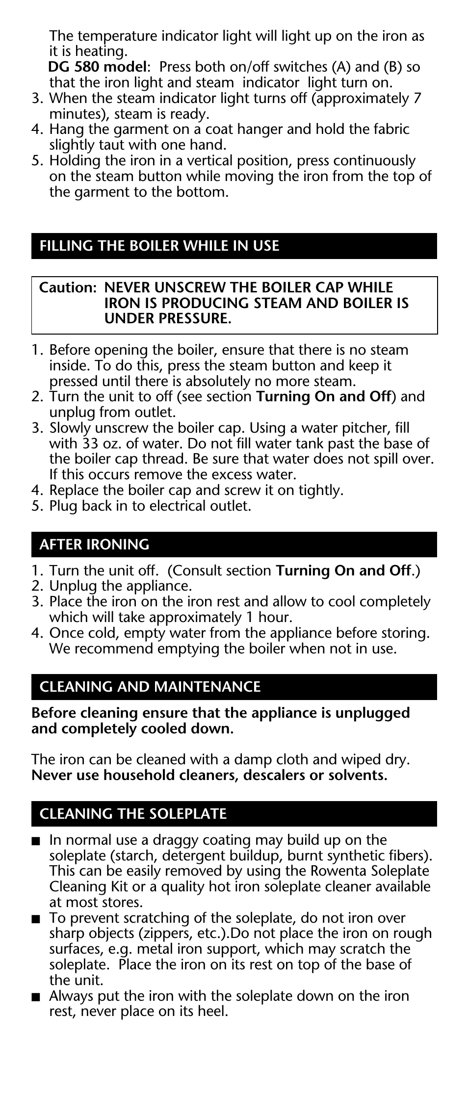 ROWENTA DG 560 User Manual | Page 6 / 10