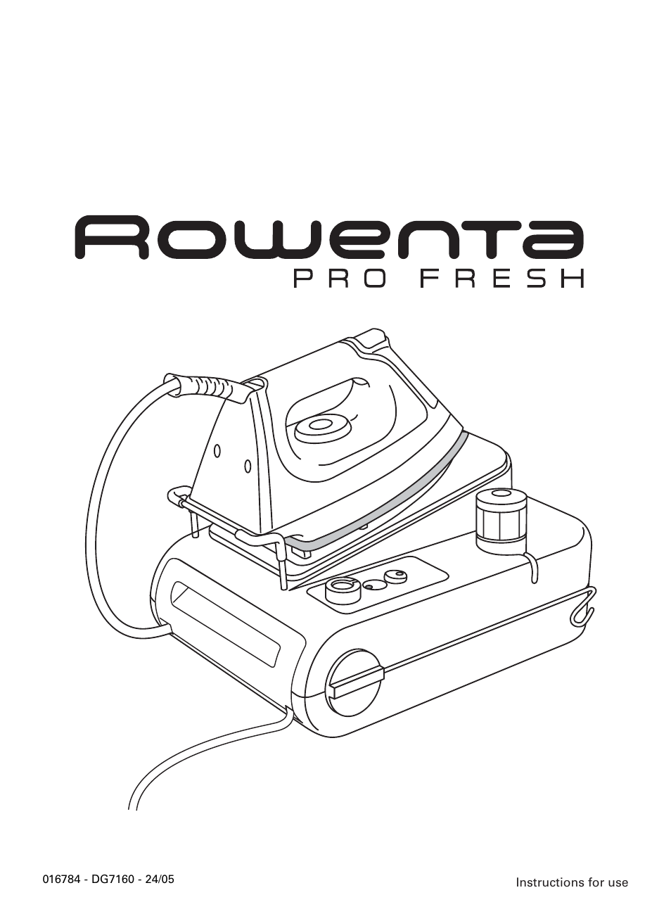 ROWENTA PRO FRESH DG7160 User Manual | 12 pages