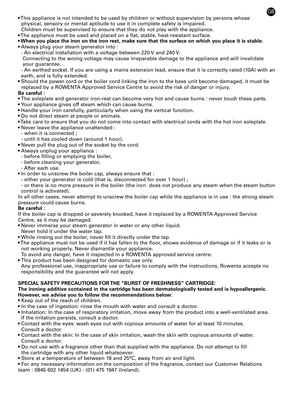 ROWENTA PRO FRESH DG7160 User Manual | Page 11 / 12
