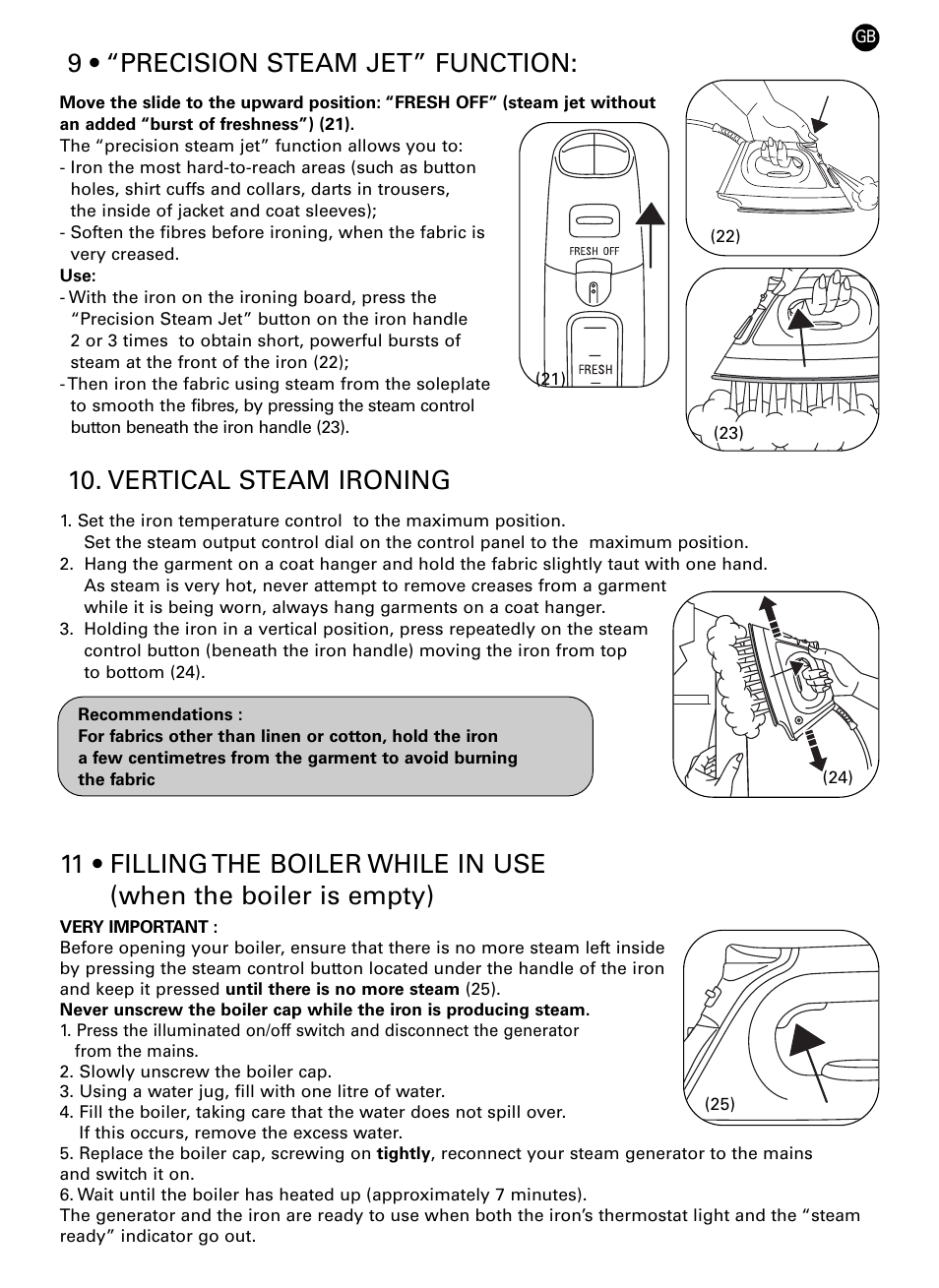 ROWENTA PRO FRESH DG7160 User Manual | Page 9 / 12