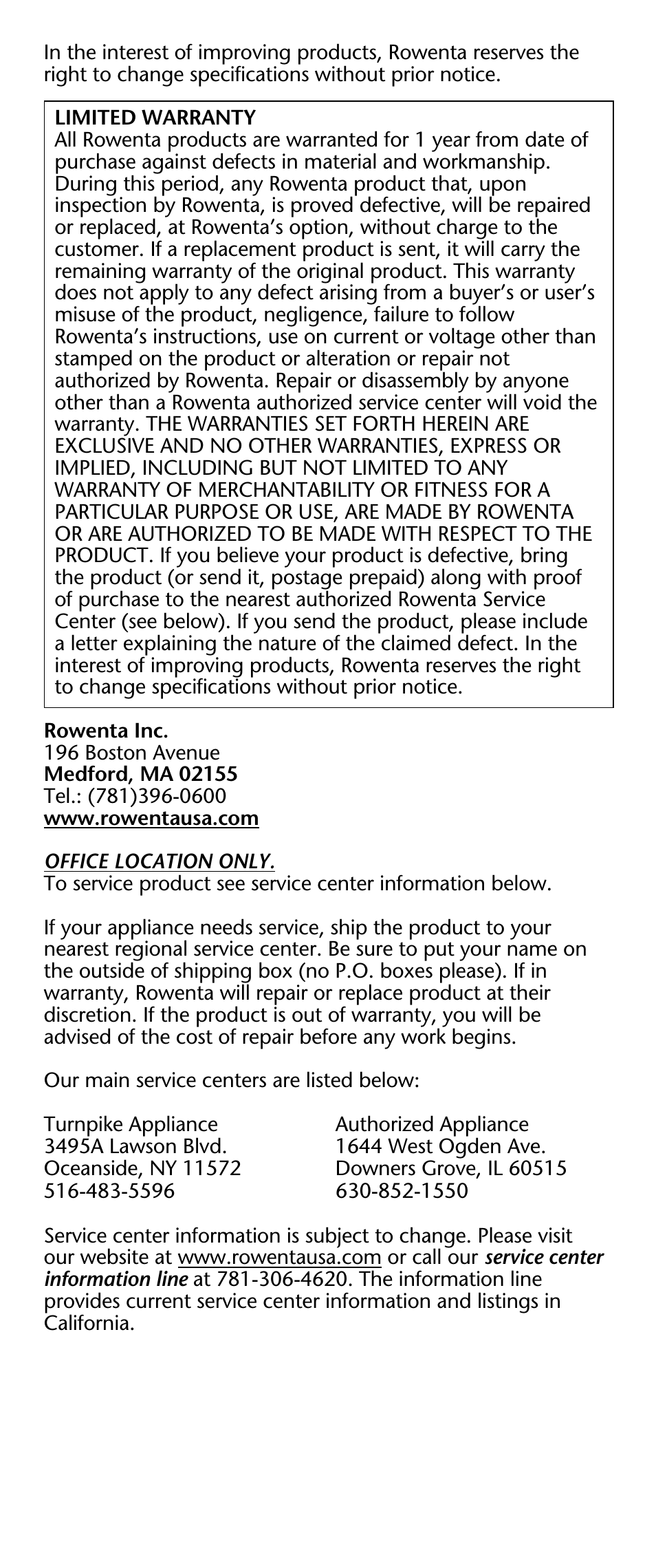 ROWENTA Werke User Manual | Page 10 / 10
