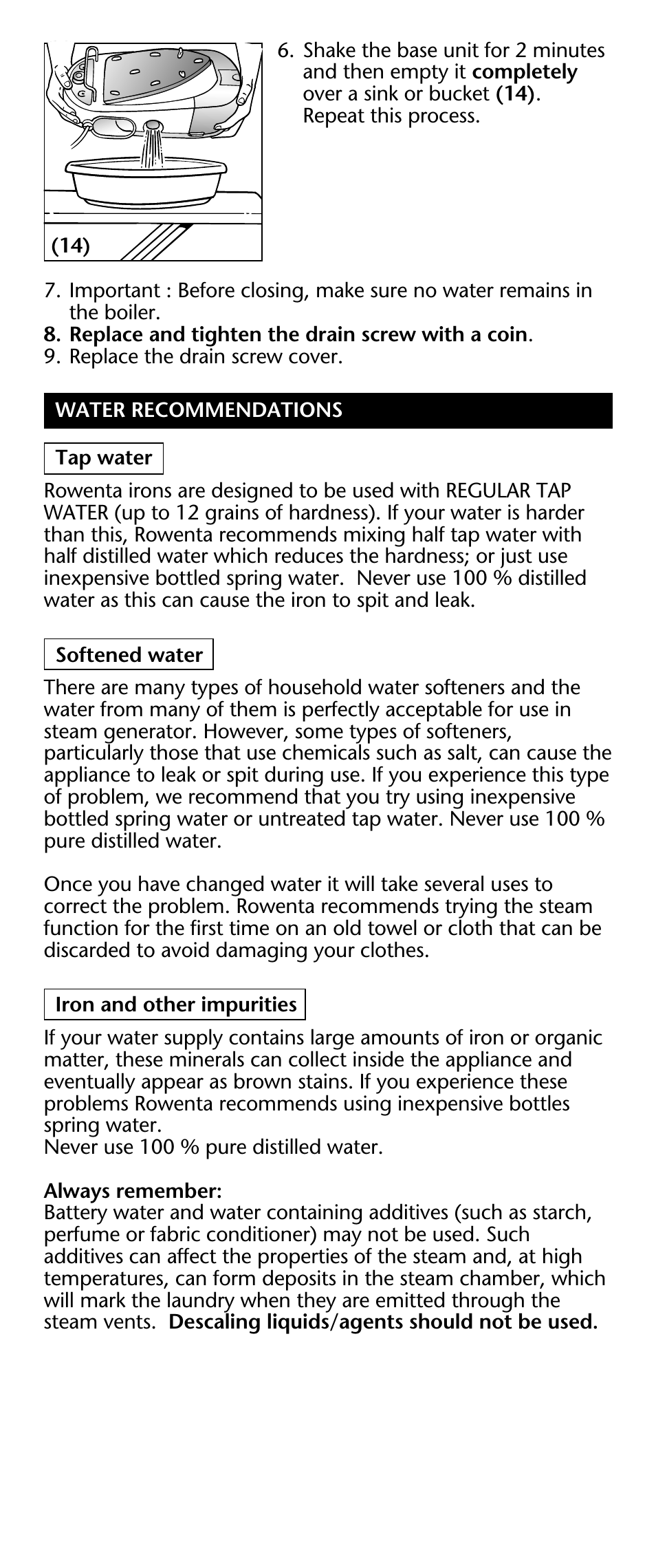 ROWENTA Werke User Manual | Page 8 / 10