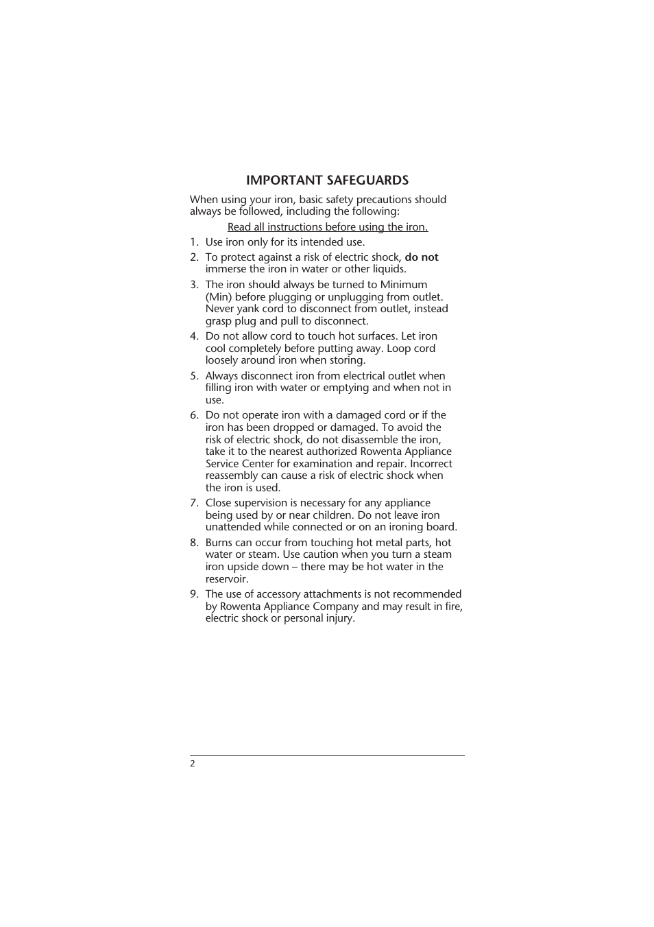 ROWENTA Professional DE 873 User Manual | Page 2 / 8