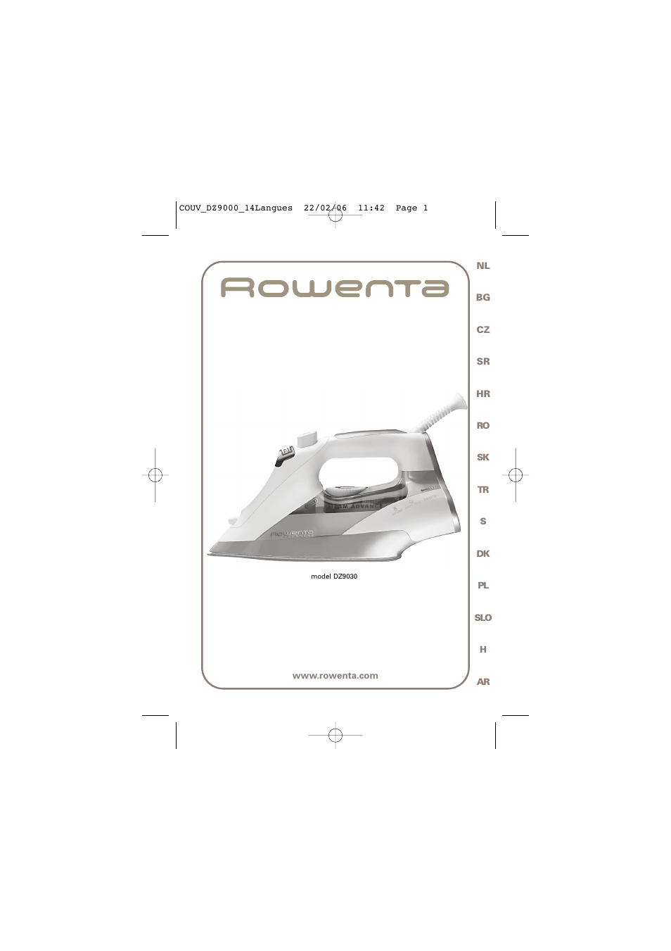 ROWENTA DZ9030 User Manual | 12 pages