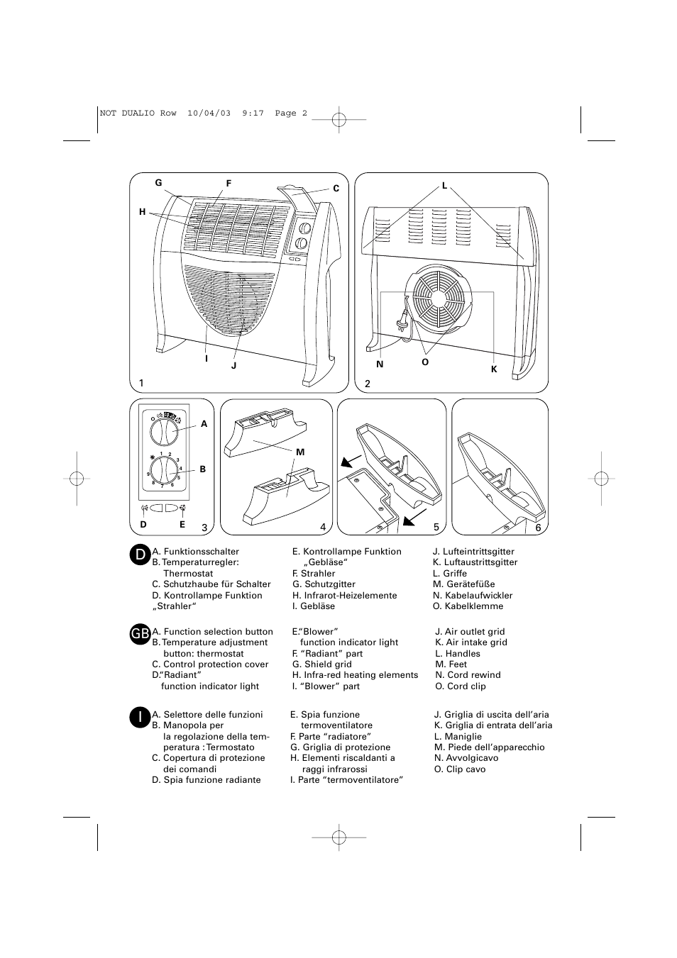 ROWENTA DUALIO 029659 - 38/02 FR050 User Manual | Page 2 / 5