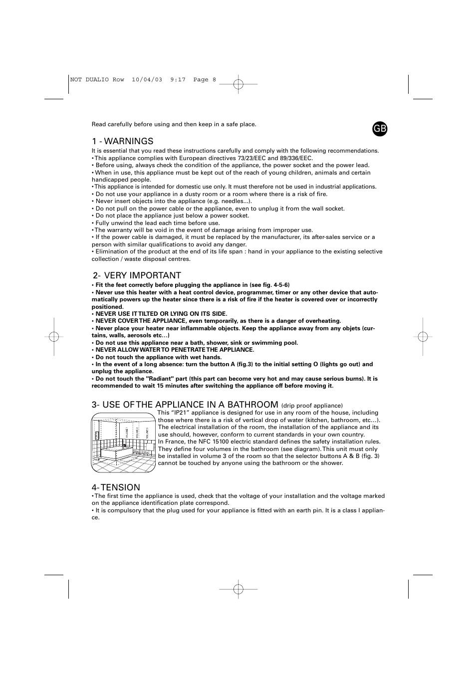 ROWENTA DUALIO 029659 - 38/02 FR050 User Manual | Page 4 / 5