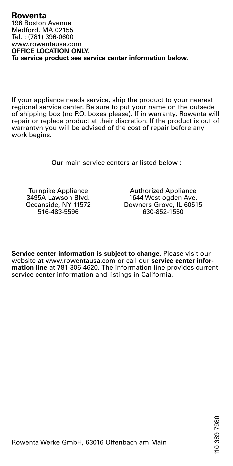 Rowenta | ROWENTA DX1900 User Manual | Page 10 / 10