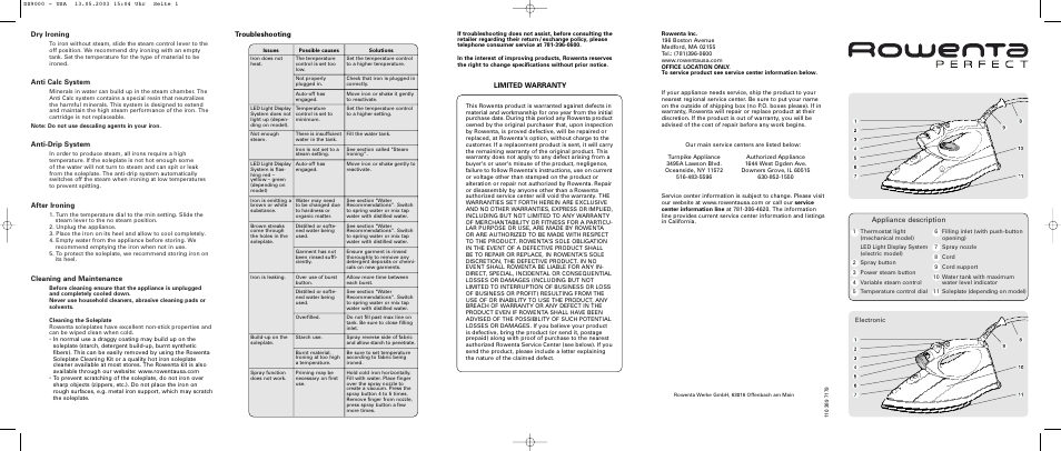 ROWENTA DX9000 User Manual | 2 pages