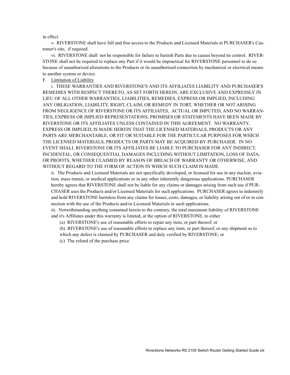 Riverstone Networks RS 2100 User Manual | Page 13 / 77