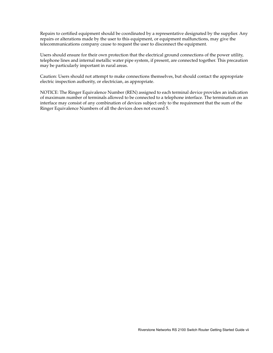Riverstone Networks RS 2100 User Manual | Page 7 / 77
