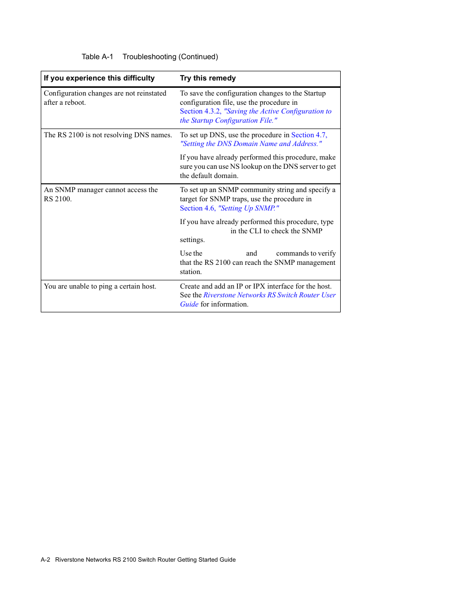 Riverstone Networks RS 2100 User Manual | Page 72 / 77