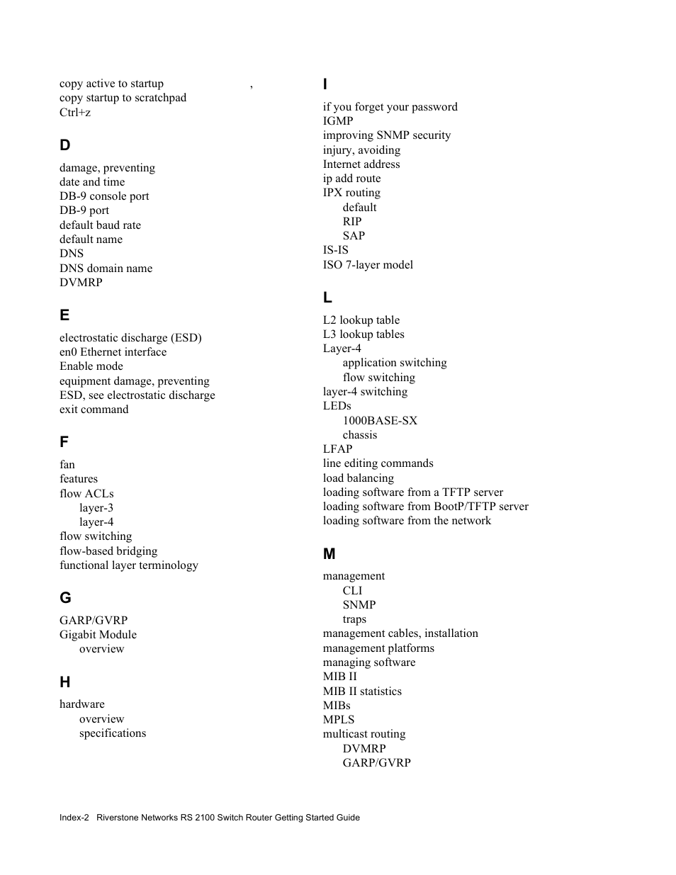 Riverstone Networks RS 2100 User Manual | Page 74 / 77