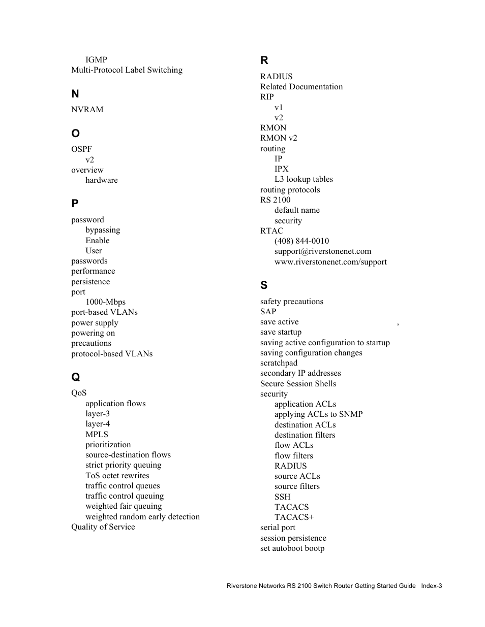 Riverstone Networks RS 2100 User Manual | Page 75 / 77